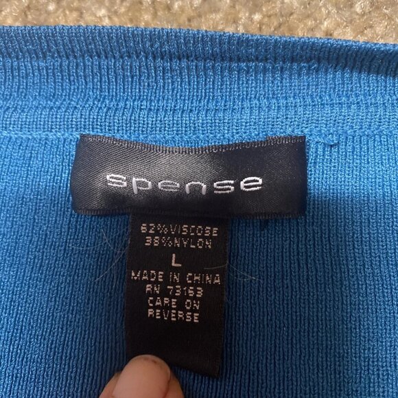 Spence Turquoise Teal Career Wear Blouse Mock Camisole Women Large Mature - Picture 5 of 11